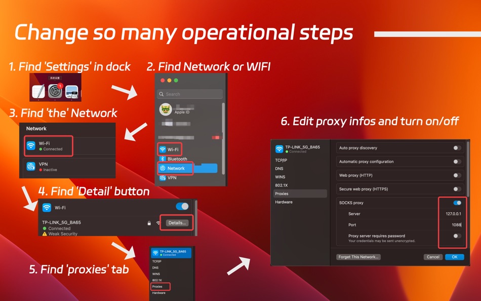 #2. ProxyHo - Network Switcher (macOS) 由: ScicoDream Network Technology Ltd