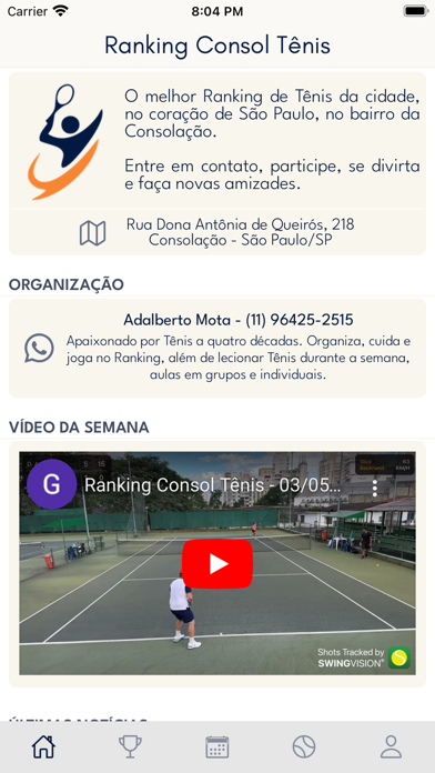 Ranking Consol Tênis Screenshot