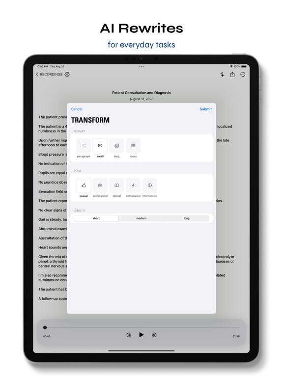 Vienna Scribe iPad screenshot 5 - Utilities app