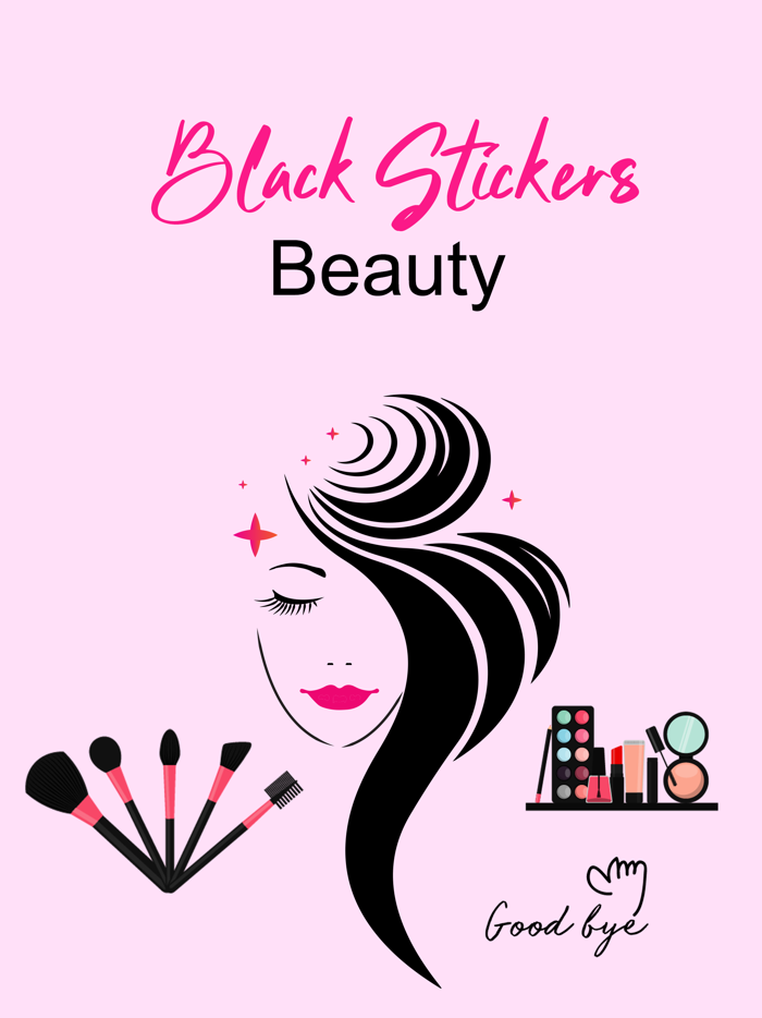 Black Stickers Beauty