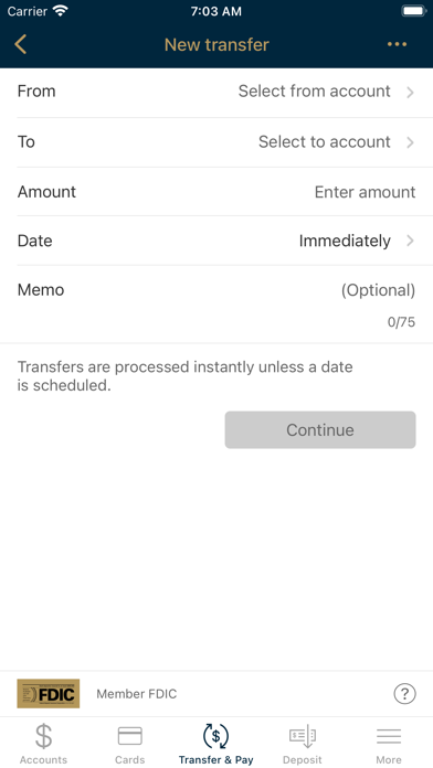 The Federal Savings Bank Screenshot