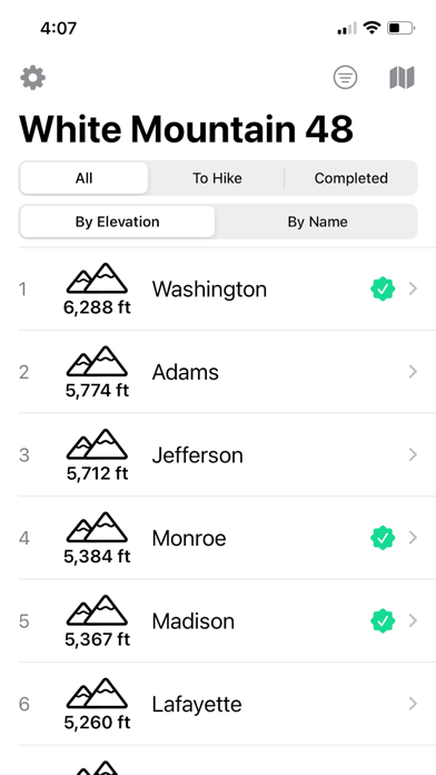 White Mountain 4000ft Tracker Screenshot