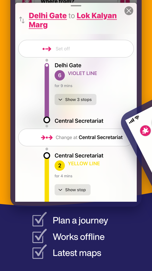 #3. Delhi Metro Interactive Map (iOS) 由: Mapway Limited