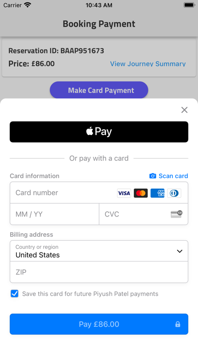 BA Transfer Screenshot