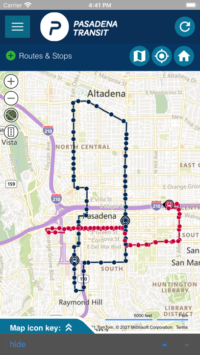 Pasadena Transit Screenshot