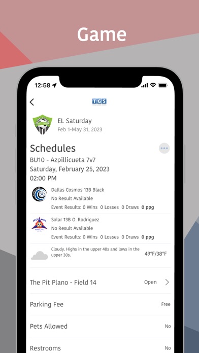 Texas Club Soccer League Screenshot