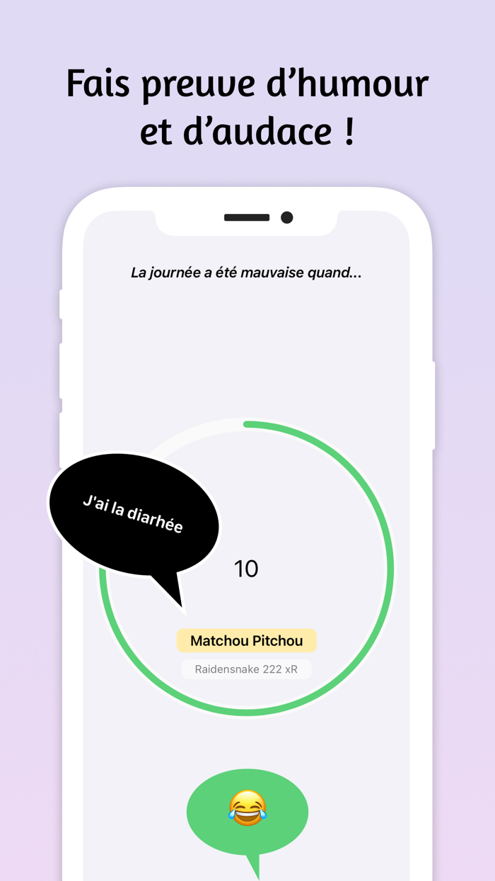 Enchaîne  Humour and rapidité