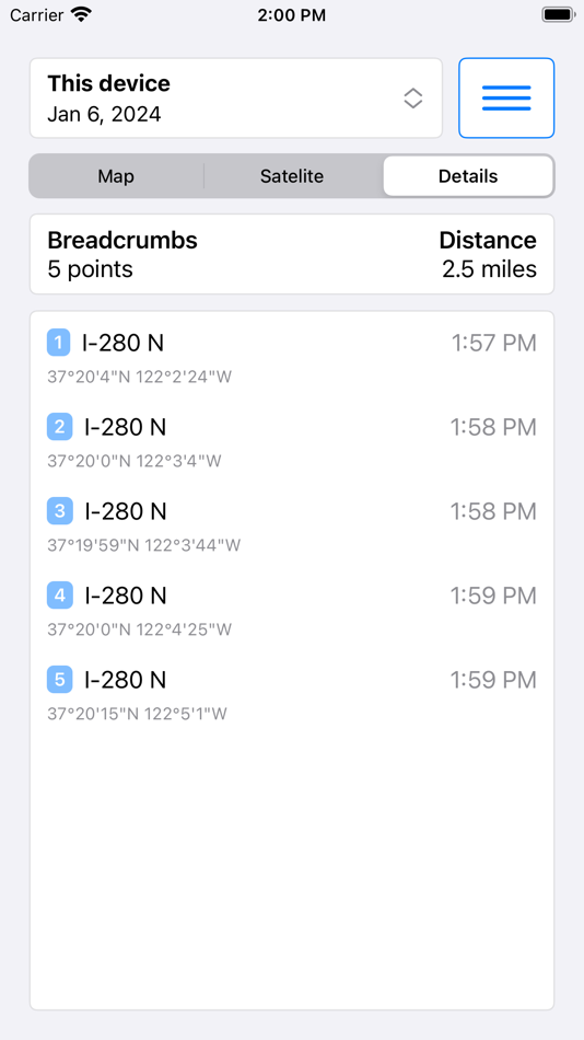 #4. Breadcrumbs - me on the map (iOS) 由: DevsInCloud, Inc.