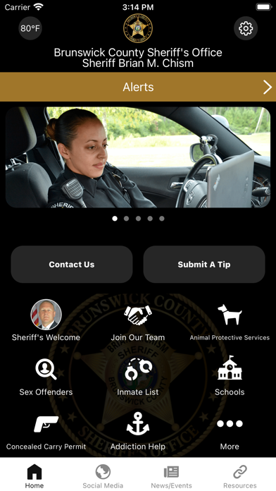 Brunswick County Sheriff Screenshot