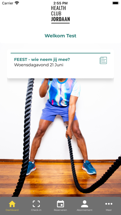 Health Club Jordaan App Screenshot