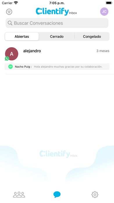 Clientify Inbox Screenshot