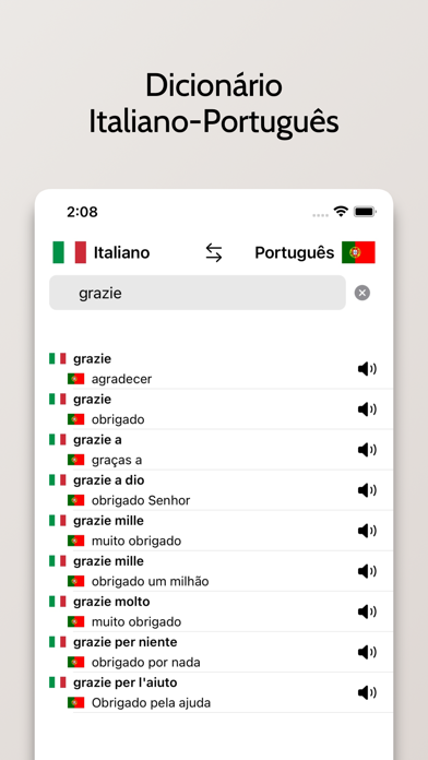 Dicionário Italiano/Português Screenshot
