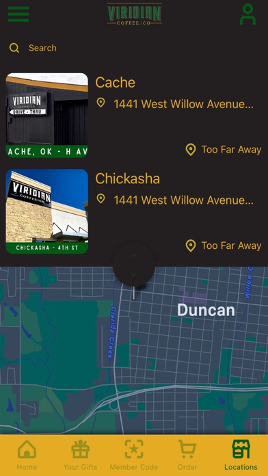 Viridian Coffee Screenshot