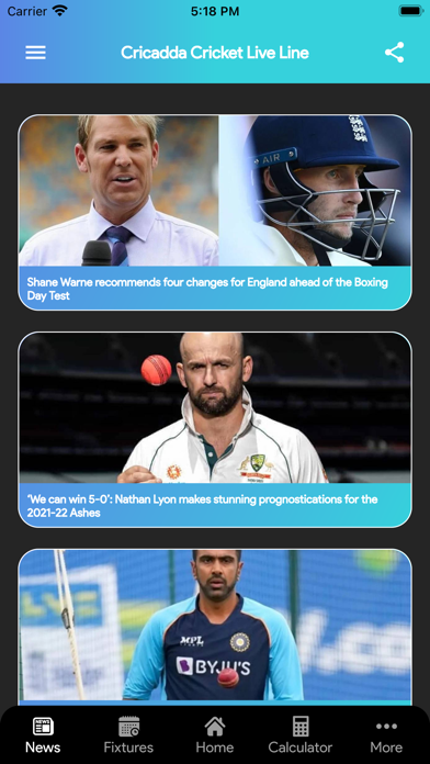 Cricadda Live Line Screenshot