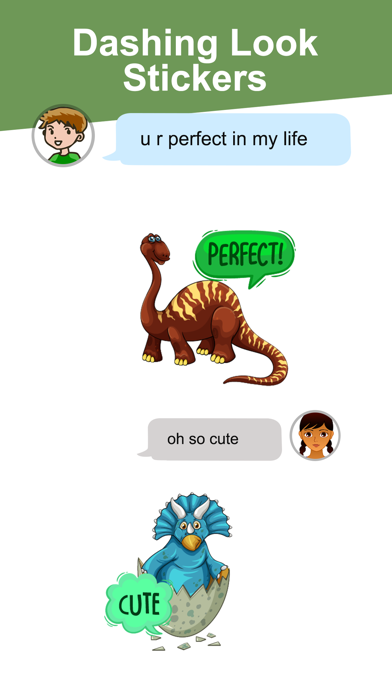 Dinosaur & Text Sticker Emojis Screenshot