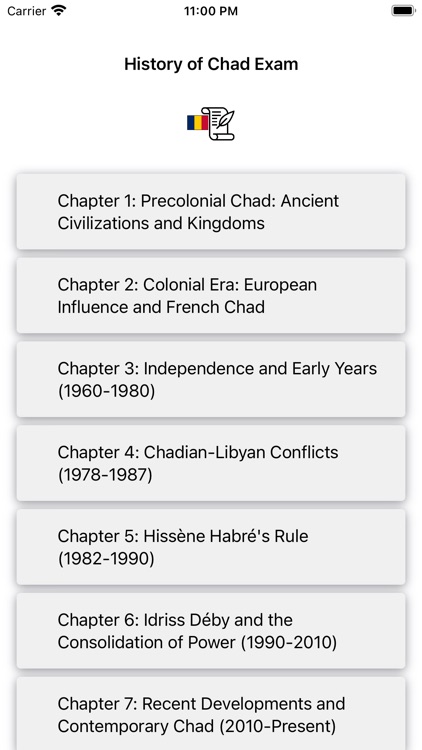 History of Chad Exam by Martin Tseng