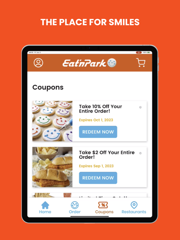 Eat'n Park iPad screenshot 1 - Food & Drink app