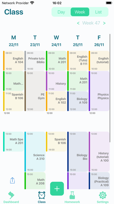 Planning & Class Timetable
