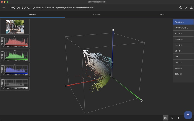 Screenshot #1 pour ColorSpatioplotterEx