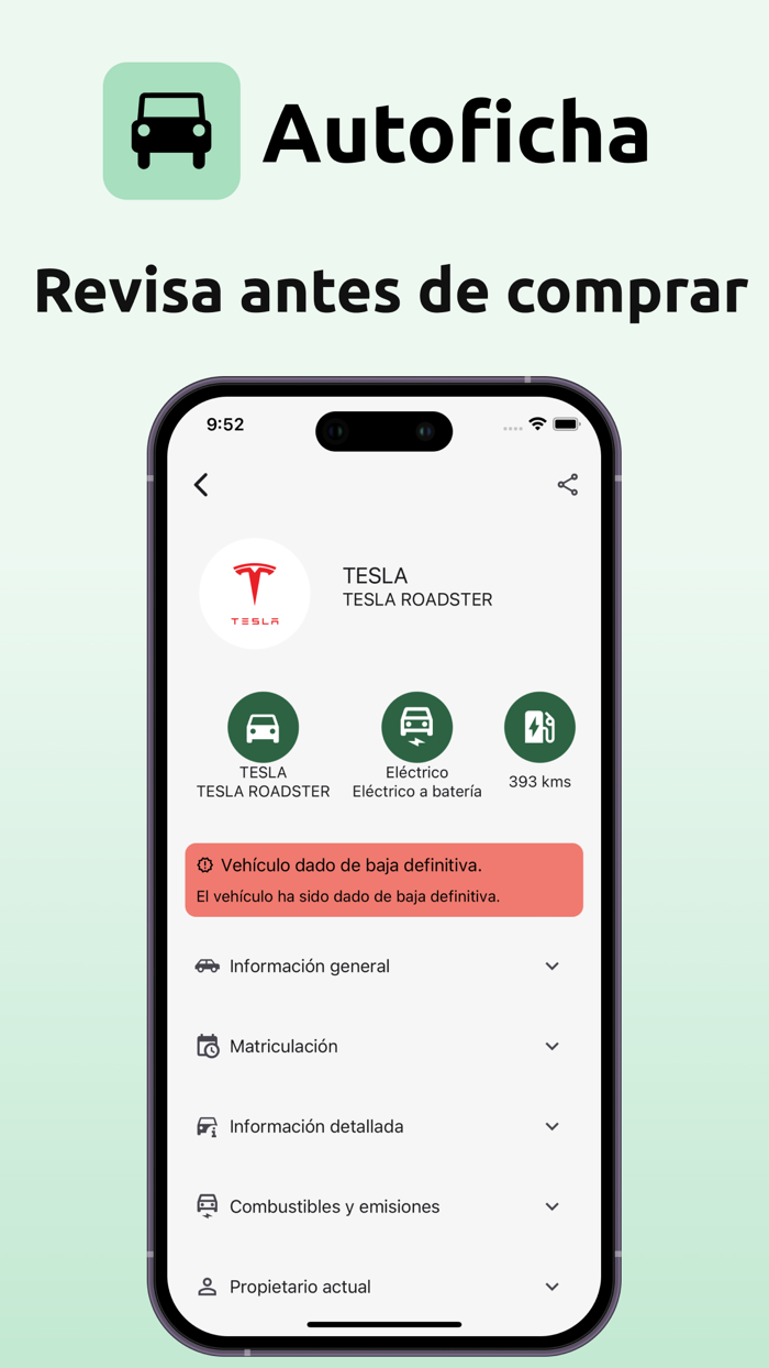 Autoficha - Informe DGT