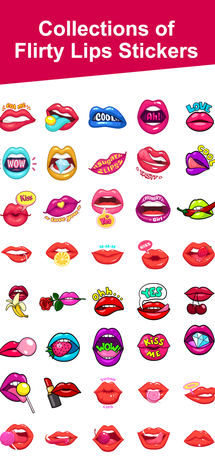 Flirty Lips Sticker