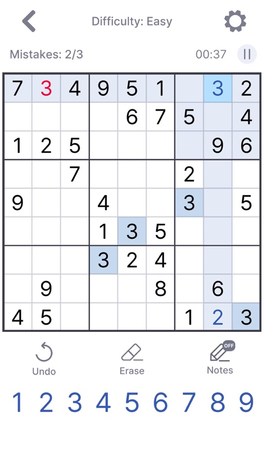 #1. Sudoku - Brain Puzzle (iOS) By: Gybe Games