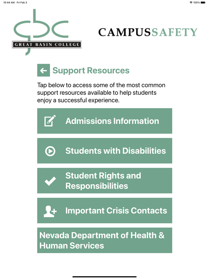 Campus Safety - GBCNV