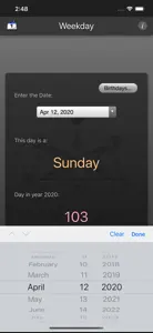 Weekday screenshot #2 for iPhone