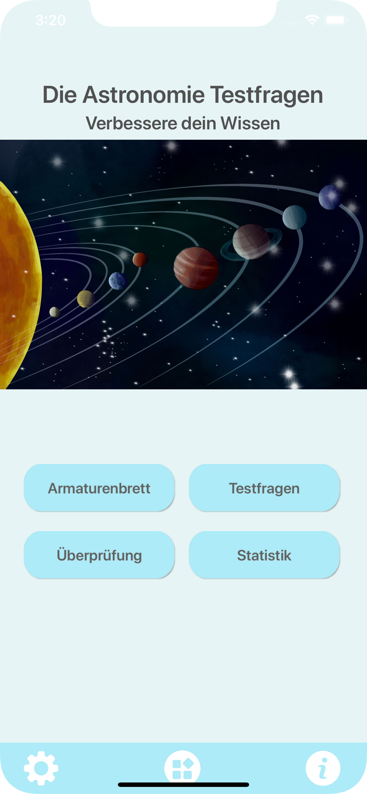 Die Astronomie Testfragen