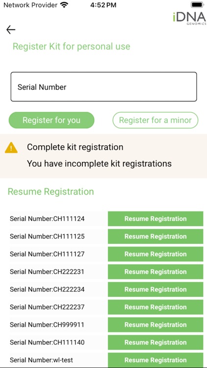 iDNA Genomics myEMR screenshot-4