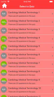 cardiology medical terms quiz iphone screenshot 2