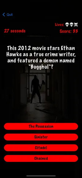 Game screenshot Horror Movie Trivia hack