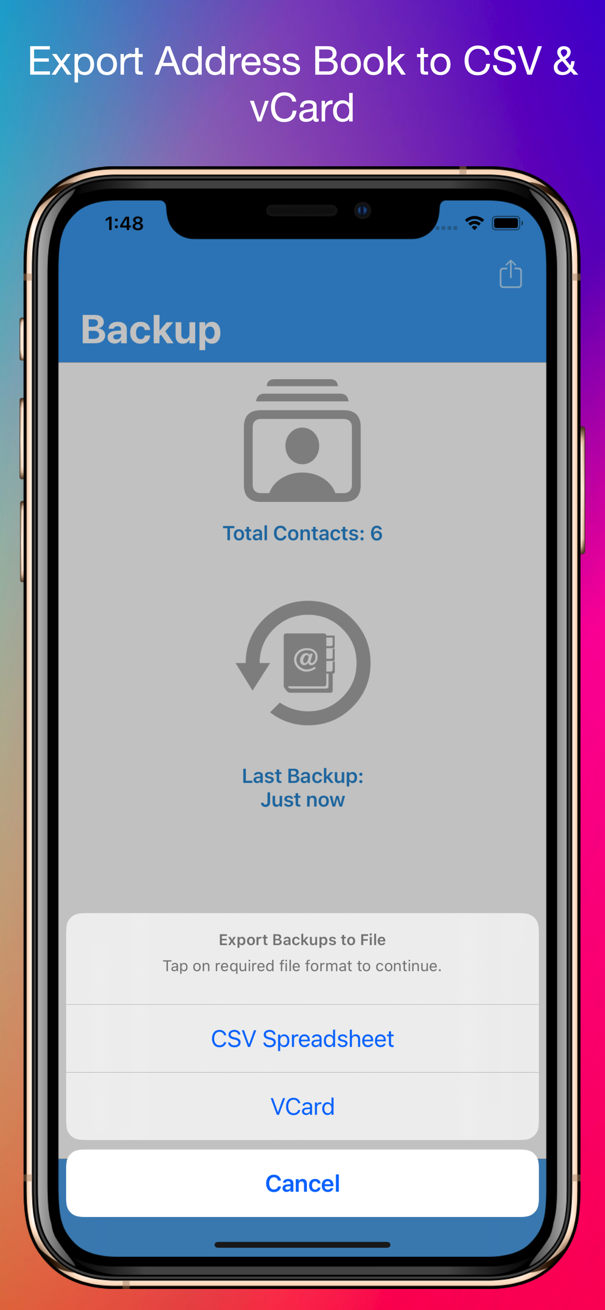 Contacts Backup Utility