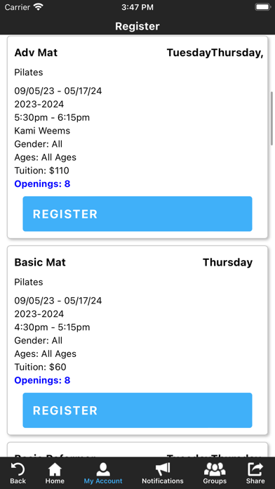 Central Oklahoma Dance Center Screenshot