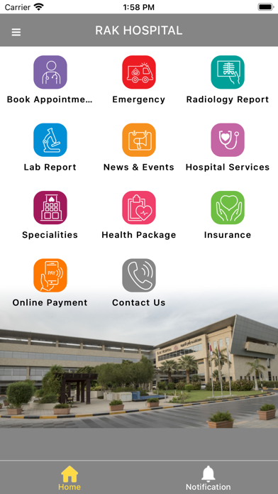 RAK Hospital Screenshot