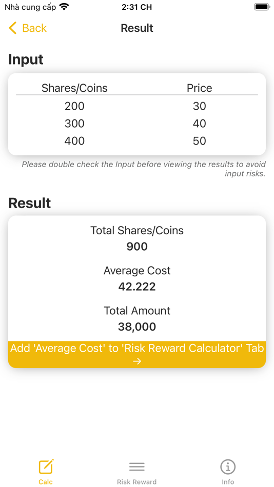 #1. Stock Average Calculator; Coin (iOS) 由: Phan Nhat Đang