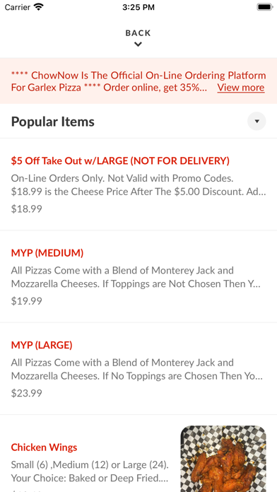 Garlex Pizza - Danville Screenshot