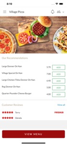Village Pizza Lees. screenshot #2 for iPhone