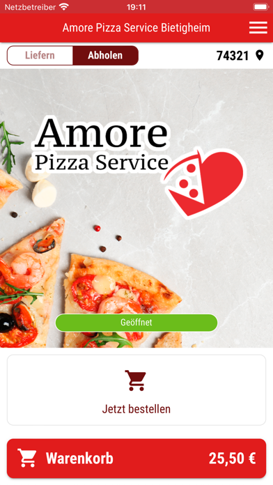 Amore Pizza Service Screenshot