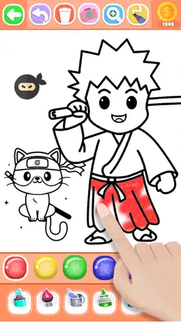 Game screenshot Boys Ninja Coloring apk