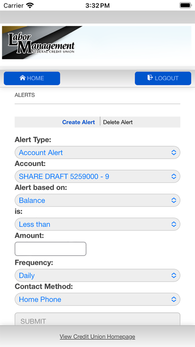 Labor Managaement FCU Screenshot