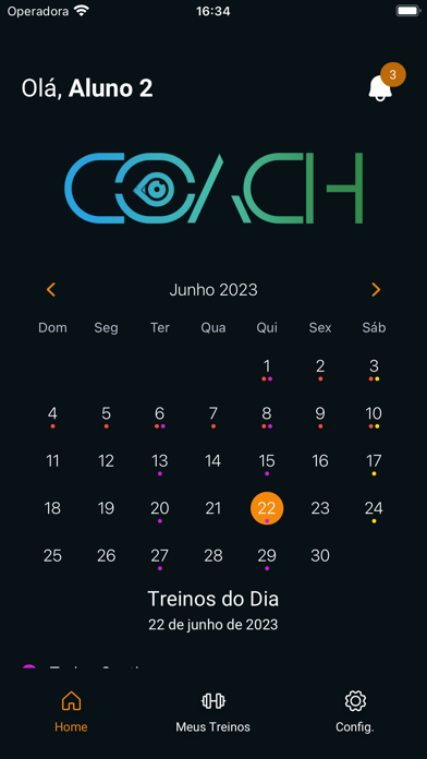 Coach Aluno Screenshot