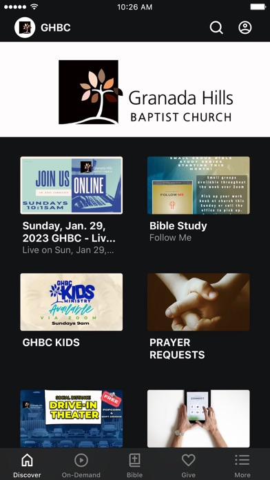 Granada Hills Baptist Church Screenshot