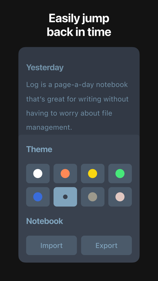 #3. Log Notebook (iOS) Podle: Brendan Aronoff