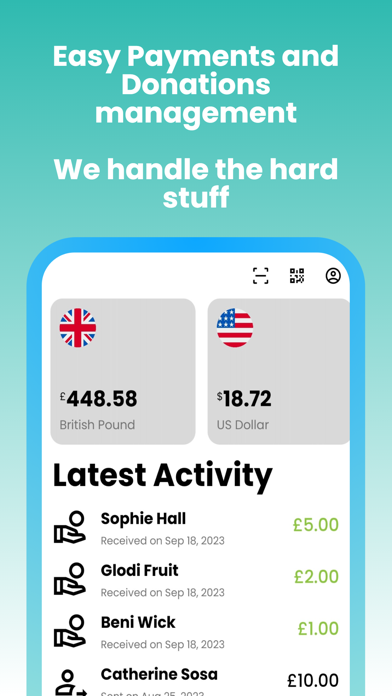 Zwa - Cashless Giving Screenshot