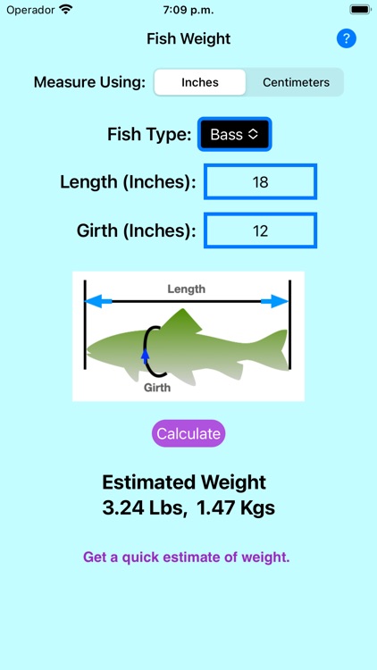 Fish Weight Estimate