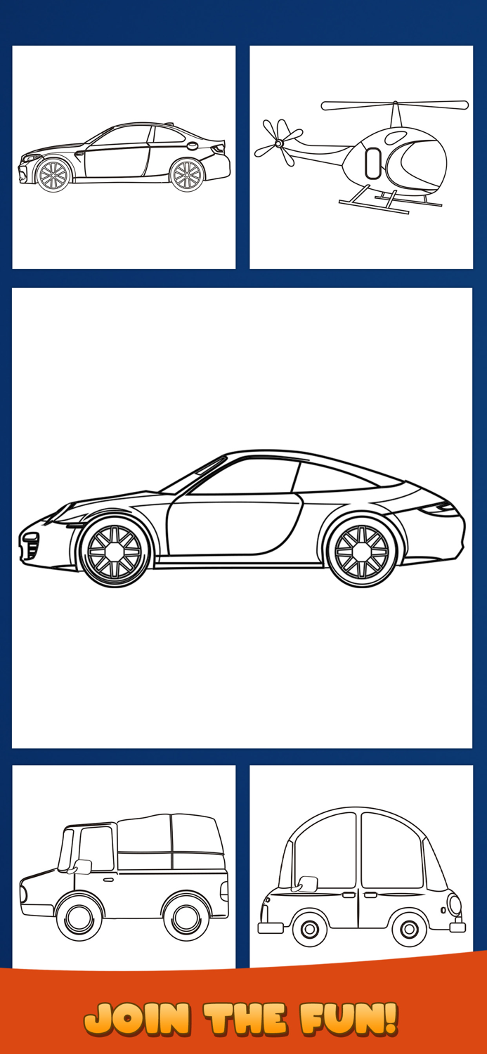 Cars Coloring Pages Pack