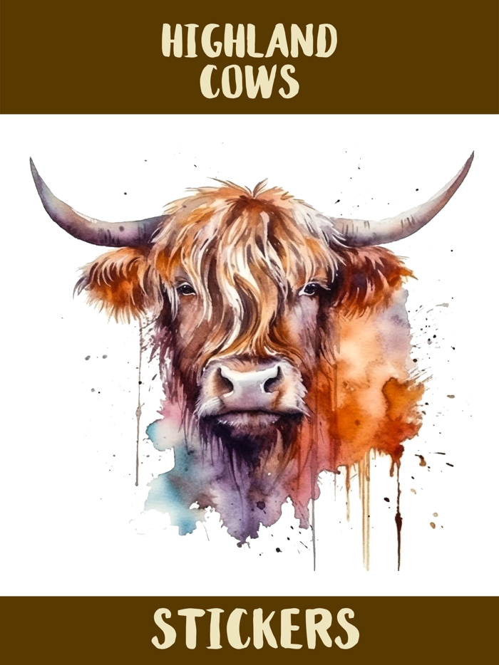 Highland Cows Stickers