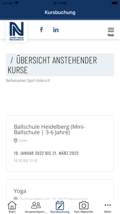 Sport-Union Neckarsulm e.V. Screenshot