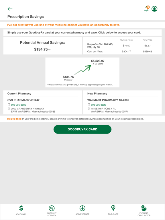 TRI-AD Benefits on the Go iPad screenshot 2 - Finance app